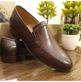 Brown Leather Casual Loafer Shoes for Men, Casual Slip on Shoes - Kings Klothes 