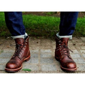 Brown Ankle Leather Boots, Handmade Men Ankle Boots - Kings Klothes 