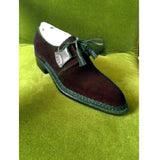 Handmade Men Brown Shoes, Suede Leather Shoes, Dress Formal Shoes - Kings Klothes 