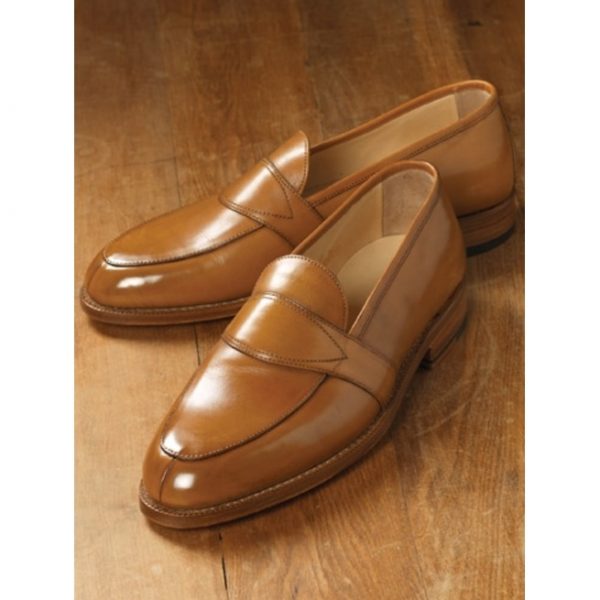 Handmade Men Tan Color Leather Shoes, Tan Formal Leather Shoes, Dress Shoes - Kings Klothes 