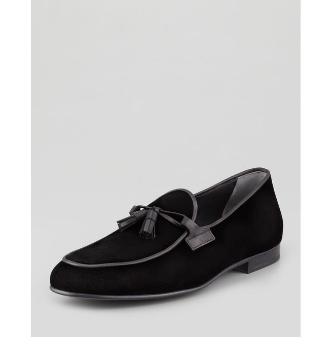 Handmade Mens Black Velvet Shoes, Shoes For Men, Velvet Loafer Moccasin - Kings Klothes 